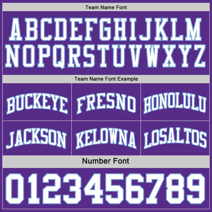 Custom Purple White-Light Blue Reversible Double Side Sublimation Basketball Set Jersey