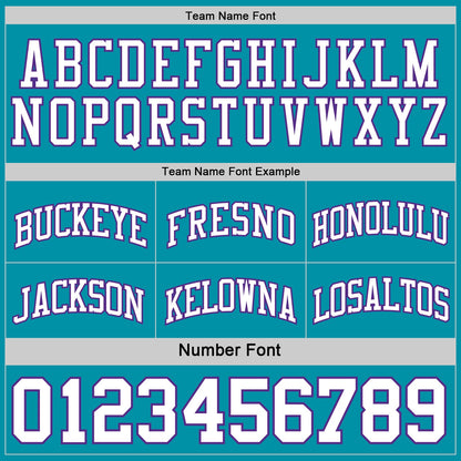 Custom Purple White-Teal Reversible Double Side Sublimation Basketball Set Jersey