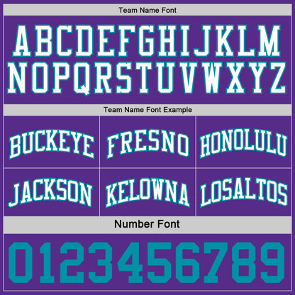 Custom Purple Teal-White Reversible Double Side Sublimation Basketball Set Jersey