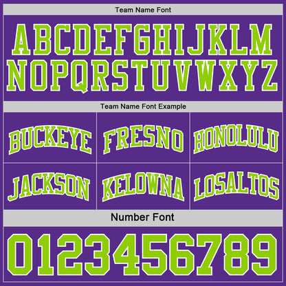 Custom Purple Neon Green-White Reversible Double Side Sublimation Basketball Set Jersey