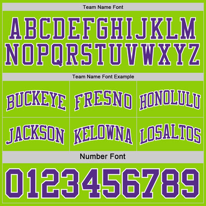 Custom Purple Neon Green-White Reversible Double Side Sublimation Basketball Set Jersey