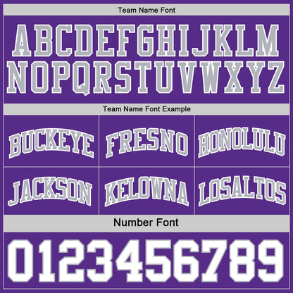 Custom Reversible Purple White-Gray Double Side Sublimation Basketball Set Jersey