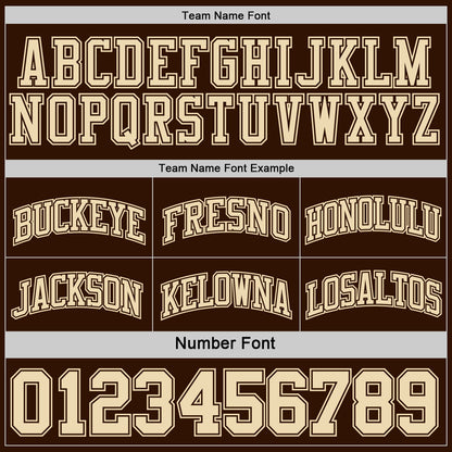 Custom Reversible Brown Cream Double Side Sublimation Basketball Set Jersey
