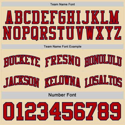 Custom Reversible Navy Red-Cream Double Side Sublimation Basketball Set Jersey