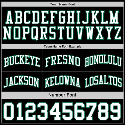 Custom Reversible Black White-Kelly Green Double Side Sublimation Basketball Set Jersey