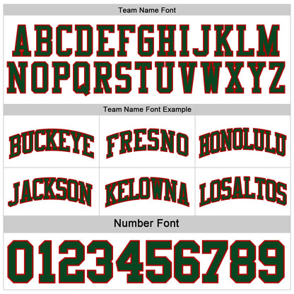 Custom Reversible Green White-Red Double Side Sublimation Basketball Set Jersey