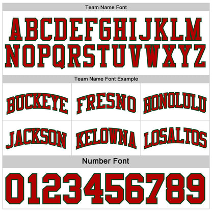 Custom Reversible Green Cream-Red Double Side Sublimation Basketball Set Jersey