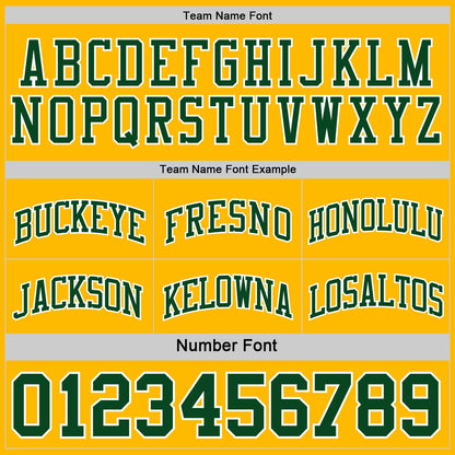Custom Reversible Green Gold-White Double Side Sublimation Basketball Set Jersey