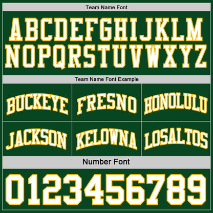 Custom Reversible Green White-Gold Double Side Sublimation Basketball Set Jersey