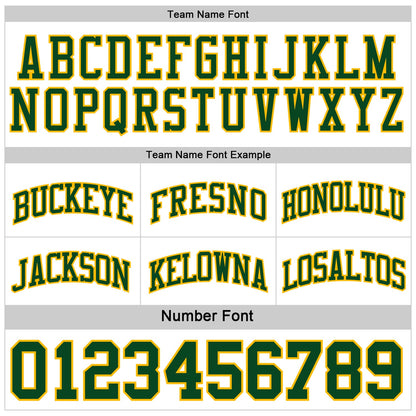 Custom Reversible Green White-Gold Double Side Sublimation Basketball Set Jersey