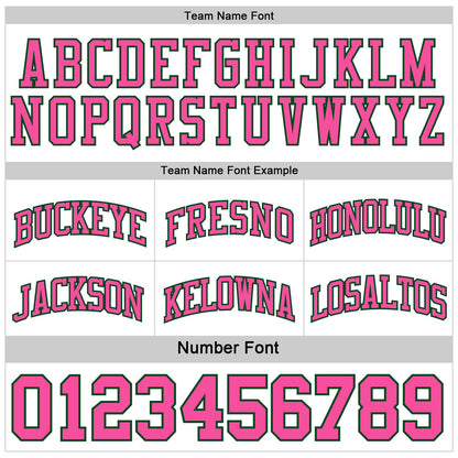 Custom Reversible Green Pink-White Double Side Sublimation Basketball Set Jersey