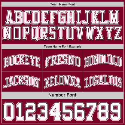Custom Reversible Maroon White Double Side Sublimation Basketball Set Jersey