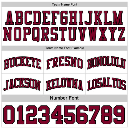 Custom Reversible Maroon White-Black Double Side Sublimation Basketball Set Jersey