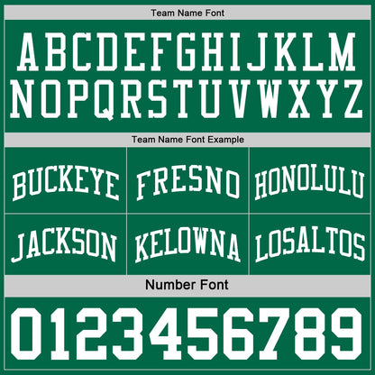 Custom Reversible Kelly Green White Double Side Sublimation Basketball Set Jersey