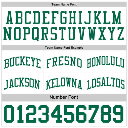 Custom Reversible Kelly Green White Double Side Sublimation Basketball Set Jersey