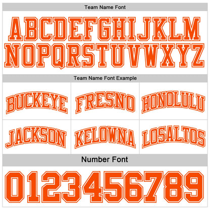 Custom Reversible Orange White Double Side Sublimation Basketball Set Jersey
