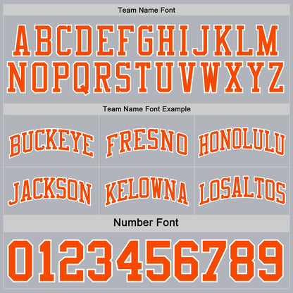 Custom Reversible Orange White-Gray Double Side Sublimation Basketball Set Jersey
