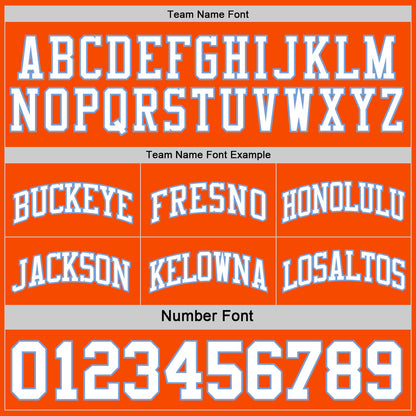 Custom Reversible Orange White-Light Blue Double Side Sublimation Basketball Set Jersey