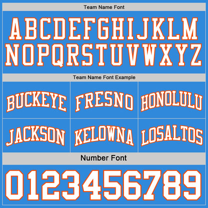 Custom Reversible Orange White-Powder Blue Double Side Sublimation Basketball Set Jersey