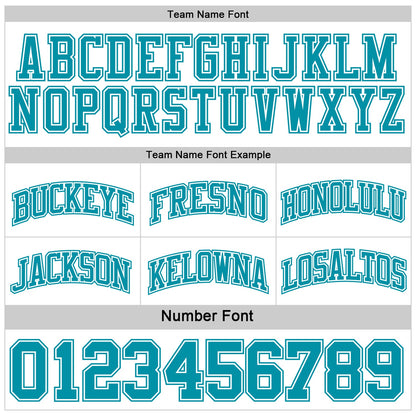 Custom Reversible Teal White Double Side Sublimation Basketball Set Jersey