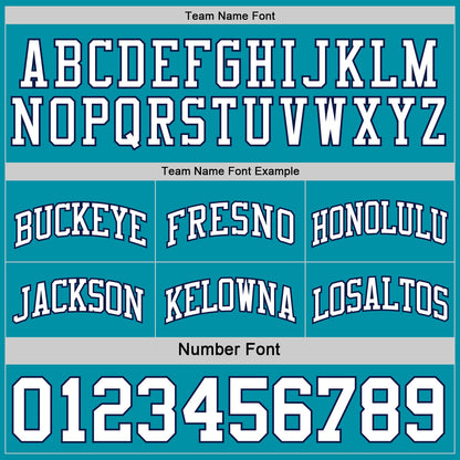 Custom Reversible Teal White-Navy Double Side Sublimation Basketball Set Jersey