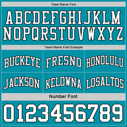 Custom Reversible Teal White-Black Double Side Sublimation Basketball Set Jersey