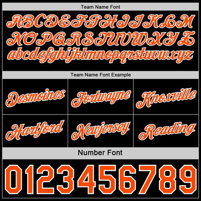 Custom Reversible Black Orange-White Double Side Star Sublimation Basketball Set Jersey