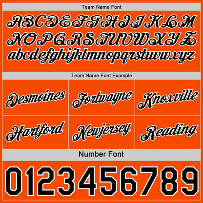 Custom Reversible Black Orange-White Double Side Star Sublimation Basketball Set Jersey