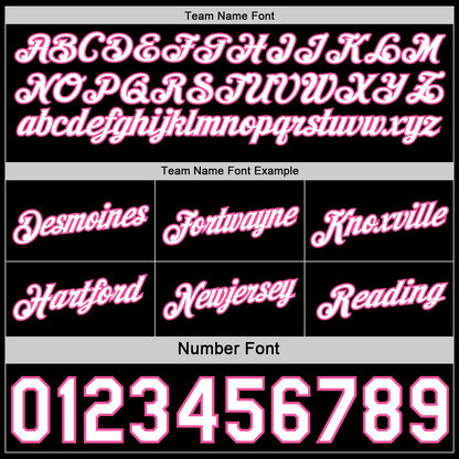 Custom Reversible Black White-Pink Double Side Star Sublimation Basketball Set Jersey
