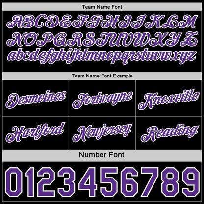 Custom Reversible Black Purple-White Double Side Star Sublimation Basketball Set Jersey