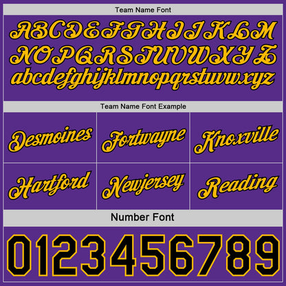 Custom Reversible Black Purple-Gold Double Side Star Sublimation Basketball Set Jersey