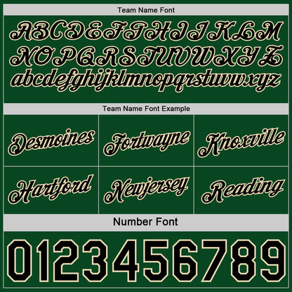 Custom Reversible Black Cream-Green Double Side Star Sublimation Basketball Set Jersey