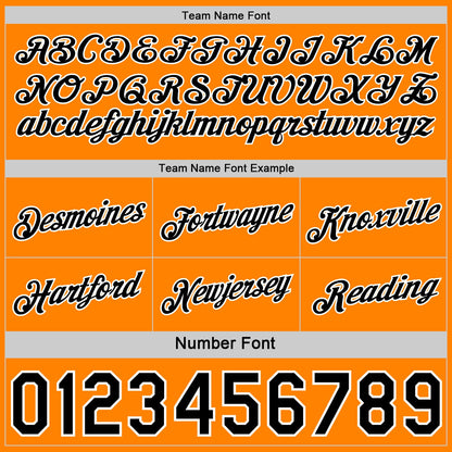 Custom Reversible Black Bay Orange-White Double Side Star Sublimation Basketball Set Jersey