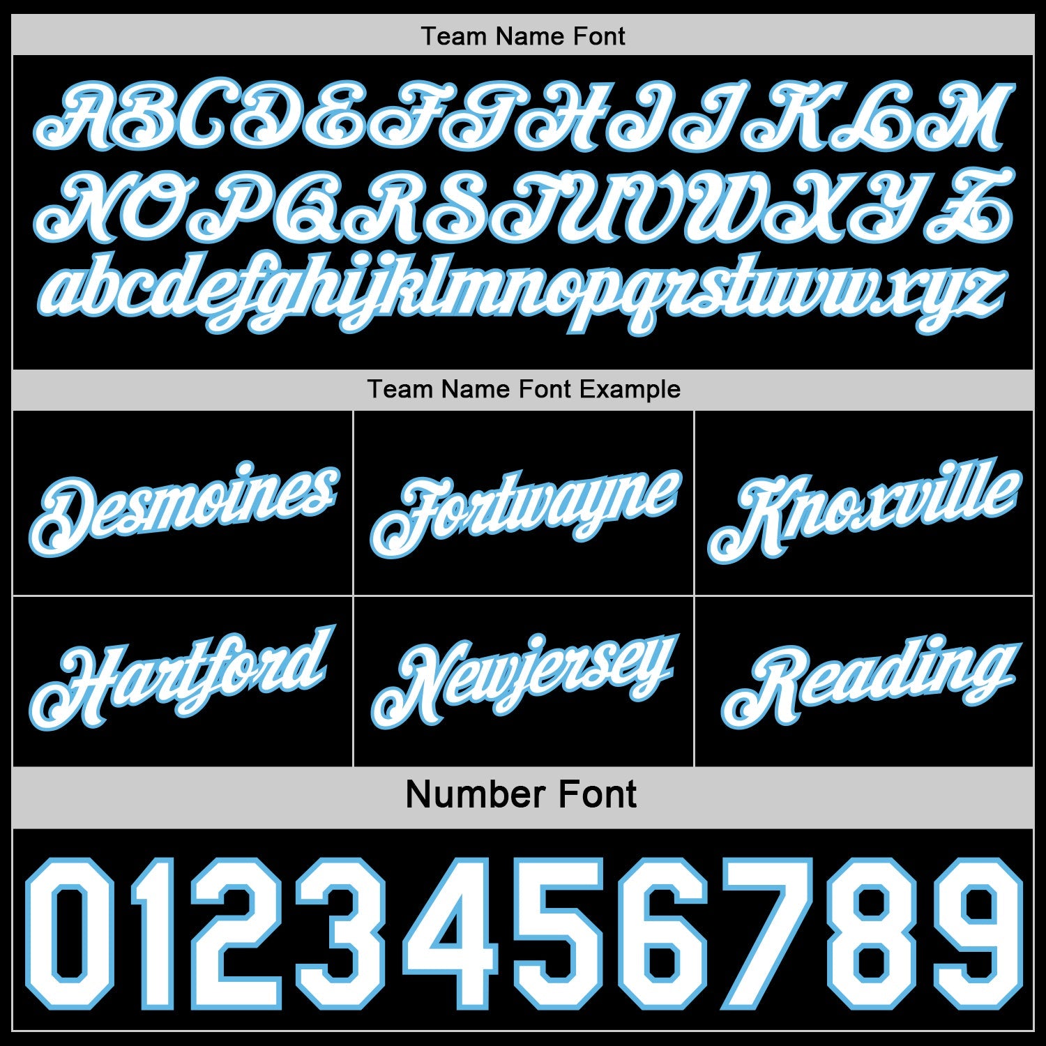Custom Reversible Black White-Sky Blue Double Side Star Sublimation Basketball Set Jersey