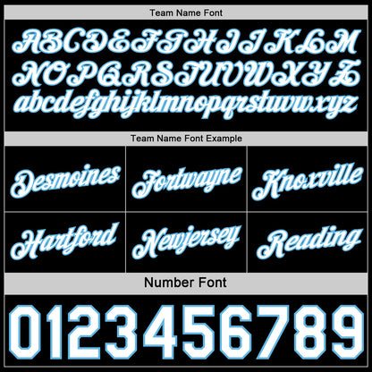 Custom Reversible Black White-Sky Blue Double Side Star Sublimation Basketball Set Jersey