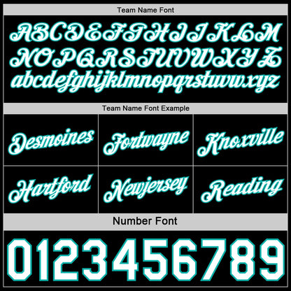 Custom Reversible Black White-Aqua Double Side Star Sublimation Basketball Set Jersey