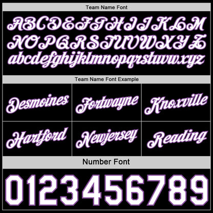 Custom Reversible Black White-Medium Purple Double Side Star Sublimation Basketball Set Jersey