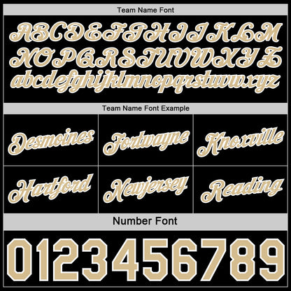 Custom Reversible Black Vegas Gold-White Double Side Star Sublimation Basketball Set Jersey