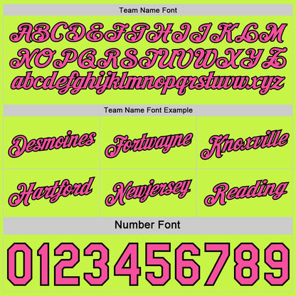 Custom Reversible Black Neon Green-Pink Double Side Star Sublimation Basketball Set Jersey