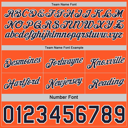 Custom Reversible Navy Orange-White Double Side Star Sublimation Basketball Set Jersey