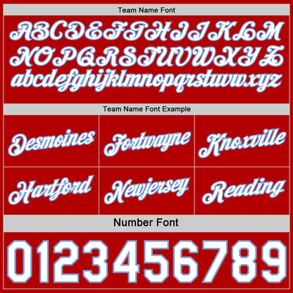 Custom Reversible Red White-Lakes Blue Double Side Star Sublimation Basketball Set Jersey
