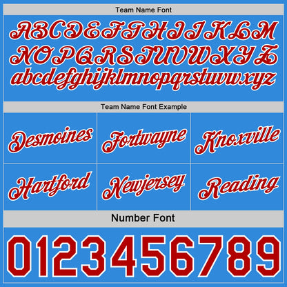 Custom Reversible Red White-Powder Blue Double Side Star Sublimation Basketball Set Jersey