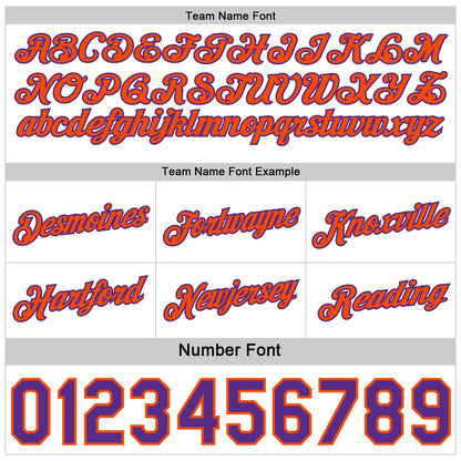 Custom Reversible Purple White-Orange Double Side Star Sublimation Basketball Set Jersey