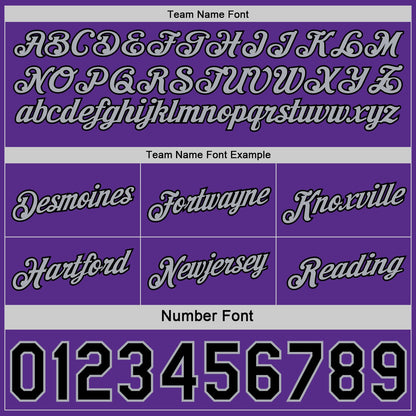 Custom Reversible Purple Black-Gray Double Side Star Sublimation Basketball Set Jersey