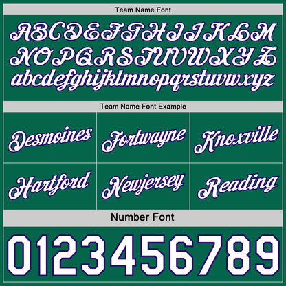 Custom Reversible Purple White-Kelly Green Double Side Star Sublimation Basketball Set Jersey