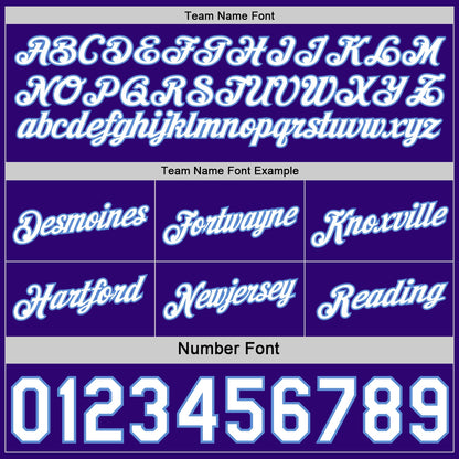 Custom Reversible Purple White-Lakes Blue Double Side Star Sublimation Basketball Set Jersey