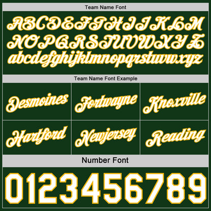 Custom Reversible Green White-Gold Double Side Star Sublimation Basketball Set Jersey