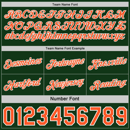 Custom Reversible Green Orange-White Double Side Star Sublimation Basketball Set Jersey
