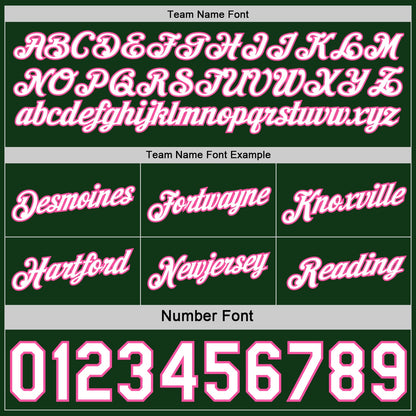 Custom Reversible Green White-Pink Double Side Star Sublimation Basketball Set Jersey