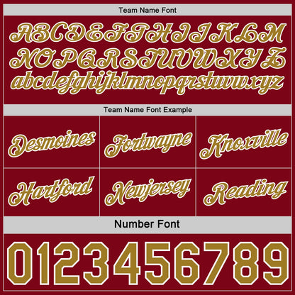 Custom Reversible Crimson Old Gold-White Double Side Star Sublimation Basketball Set Jersey